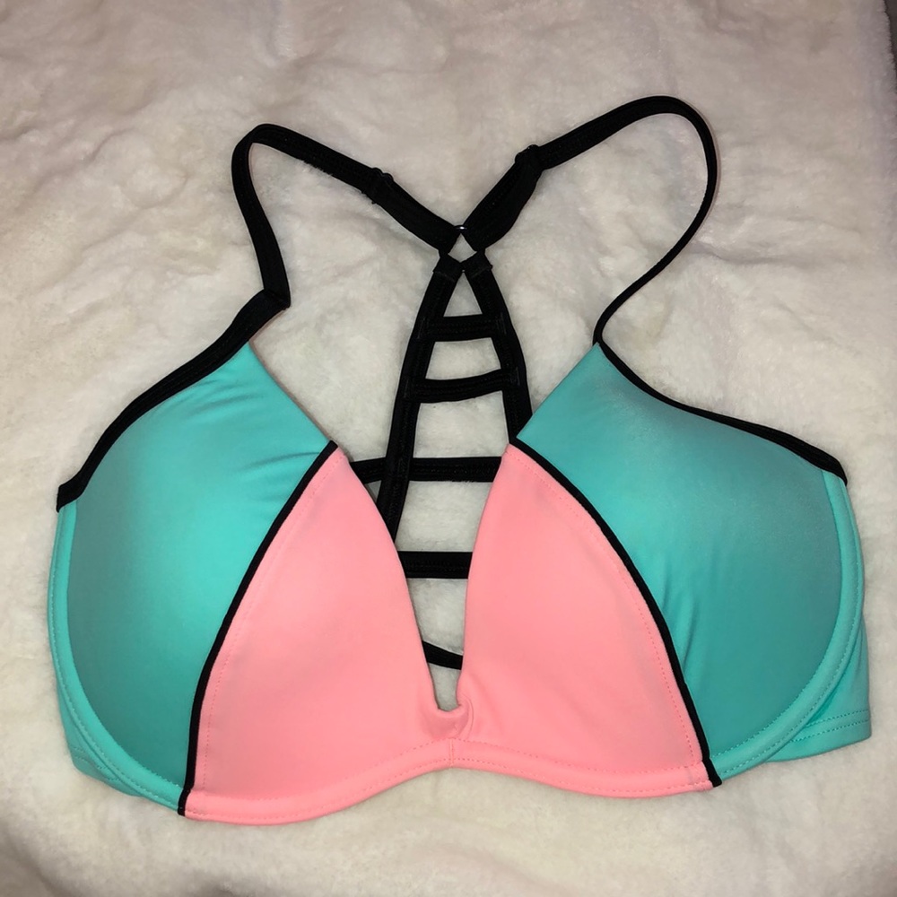 PINK VS Blue and Pink Bikini Top